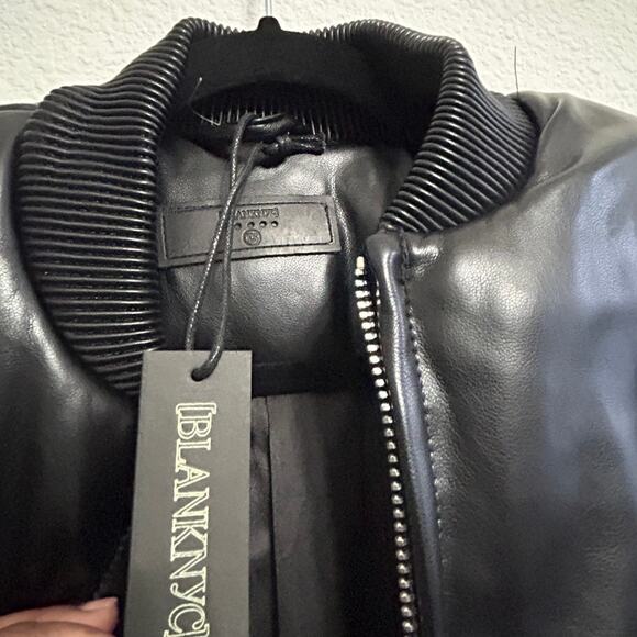 NEW Free People x BlankNYC Bold Blend Faux Leather Crop Puffer Bomber Jacket XS - Picture 6 of 11